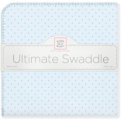 Фланелевая пеленка SwaddleDesigns Blue Dot, 110х110 см