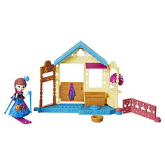 Игровой набор с мини-куклой Disney Princess Холодное сердце "Королевские спальни" Анна со спа салоном Hasbro