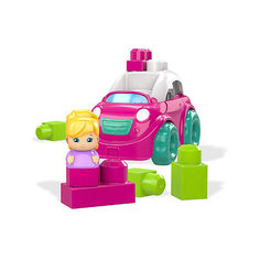 Маленькая машинка Mega Bloks "First Builders" Розовый кабриолет Mattel