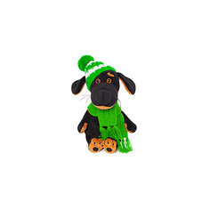 Мягкая игрушка Budi Basa Собака Ваксон Baby в шапочке и шарфе, 20 см