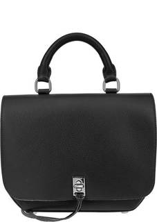 Черная кожаная сумка-рюкзак с карманами Rebecca Minkoff