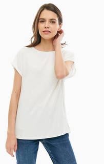 Белая футболка оверсайз из вискозы Mavi