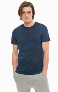 Хлопковая синяя футболка с круглым вырезом Jack & Jones