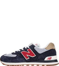 Замшевые кроссовки с текстильными вставками 574 New Balance