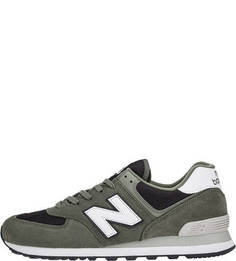 Замшевые кроссовки с текстильными вставками 574 New Balance