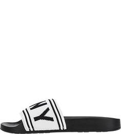 Текстильные шлепанцы с логотипом бренда Dkny