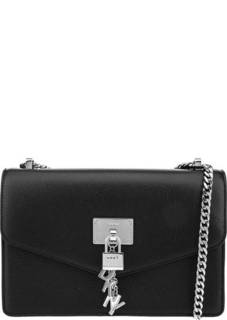 Кожаная сумка с откидным клапаном Dkny