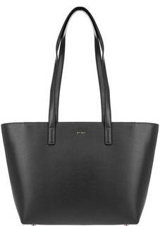 Серая кожаная сумка с длинными ручками Dkny