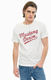 Хлопковая футболка с принтом Mustang