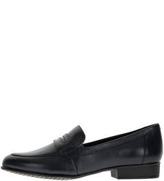 Кожаные лоферы синего цвета Tamaris