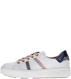 Летние кожаные кеды белого цвета Tamaris