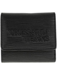 Черный кошелек с тиснением Trussardi Jeans