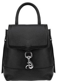 Черный кожаный рюкзак с откидным клапаном Rebecca Minkoff