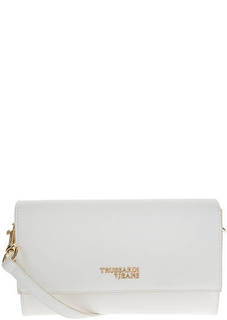 Белый клатч с одним отделом Trussardi Jeans