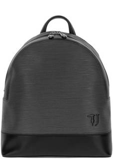 Серый рюкзак с одним отделом на молнии Trussardi Jeans