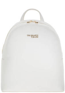 Белый рюкзак с одним отделом Trussardi Jeans
