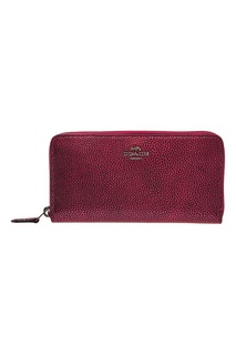 Бордовый кошелек на молнии Coach