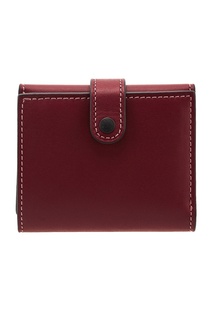 Бордовый кошелек тройного сложения Coach
