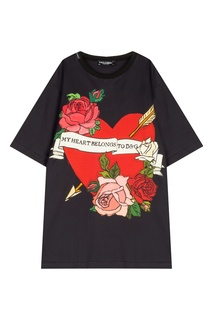 Черная футболка из хлопка Dolce & Gabbana