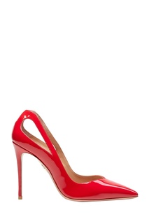Красные лакированные туфли Shiva Pump 105 Aquazzura