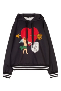Черное худи с принтом Dolce & Gabbana