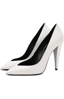 Кожаные туфли Era на фигурном каблуке Saint Laurent