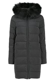 Пальто на натуральном пуху с отделкой мехом лисы La Reine Blanche