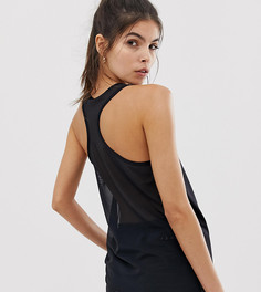 Майка с сетчатой вставкой сзади ASOS 4505 - Черный