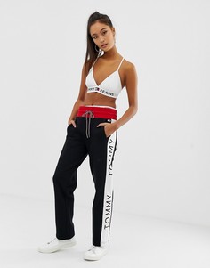Спортивные брюки колор блок с полосками Tommy Jeans - Темно-синий