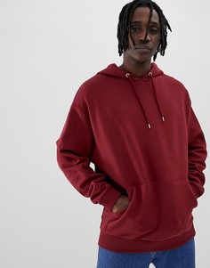 Бордовый oversize-худи ASOS DESIGN - Розовый