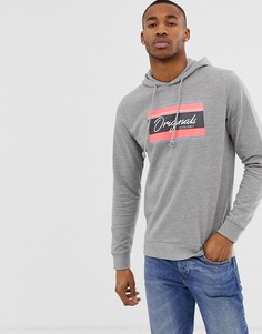 Худи с логотипом Jack & Jones originals - Серый