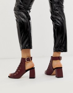 Бордовые ботильоны с вырезами River Island - Красный