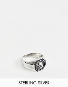 Серебряное кольцо-печатка ASOS DESIGN - Серебряный