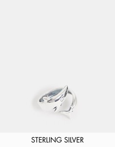 Серебряное кольцо с отделкой в виде акулы ASOS DESIGN - Серебряный