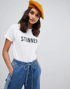 Футболка с принтом ASOS DESIGN - Белый