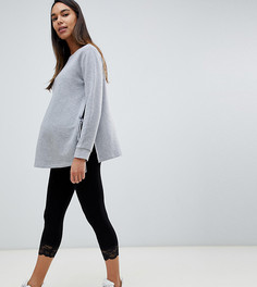 Леггинсы с кружевной кромкой ASOS DESIGN Maternity - Черный