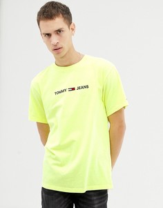 Желтая футболка классического кроя с логотипом Tommy Jeans - Желтый