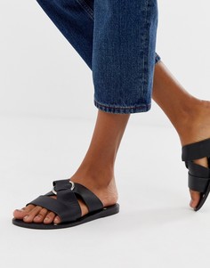 Кожаные сандалии с кольцами ASOS DESIGN Frankie - Черный