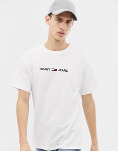 Белая футболка классического кроя с логотипом Tommy Jeans - Белый