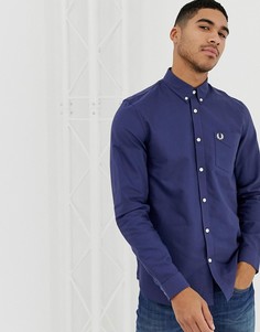 Темно-синяя оксфордская рубашка Fred Perry - Темно-синий