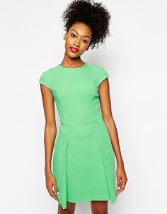 Цельнокройное структурированное платье River Island - Зеленый