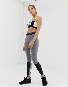 Серые леггинсы колор блок Nike Training - Мульти