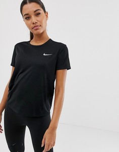 Черная футболка Nike Running Miler - Черный