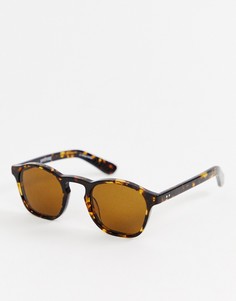 Круглые солнцезащитные очки с черепаховой оправой Spitfire - Коричневый