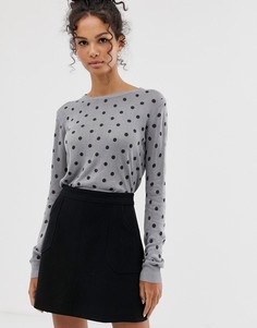 Джемпер в горошек Brave Soul - Серый