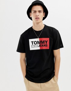 Черная классическая футболка с логотипом Tommy Jeans - Черный
