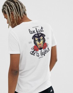 Футболка с леопардовым принтом ASOS DESIGN - Белый