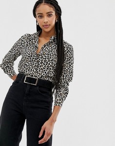 Рубашка с длинными рукавами и леопардовым принтом Brave Soul - Мульти