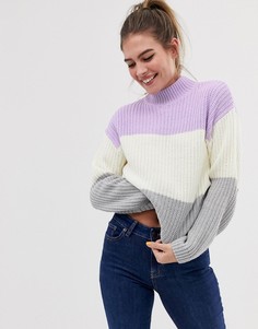 Джемпер сиреневого цвета с полосами разных цветов New Look - Мульти