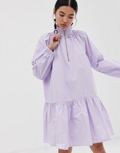 Свободное платье с заниженной линией талии ASOS WHITE - Фиолетовый